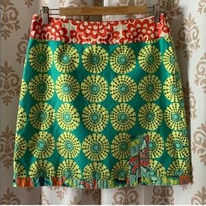 Uncommon Threads by Donna McMillan preppy skirt 4 cotton